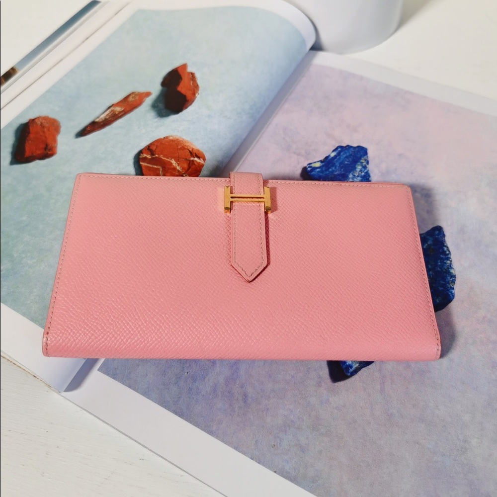 ❤️Hermès Bearn Wallet Pink